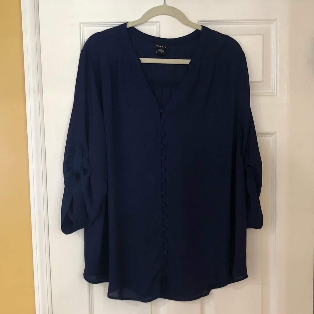 Torrid Navy Blue Dress Top